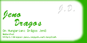 jeno dragos business card