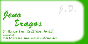 jeno dragos business card